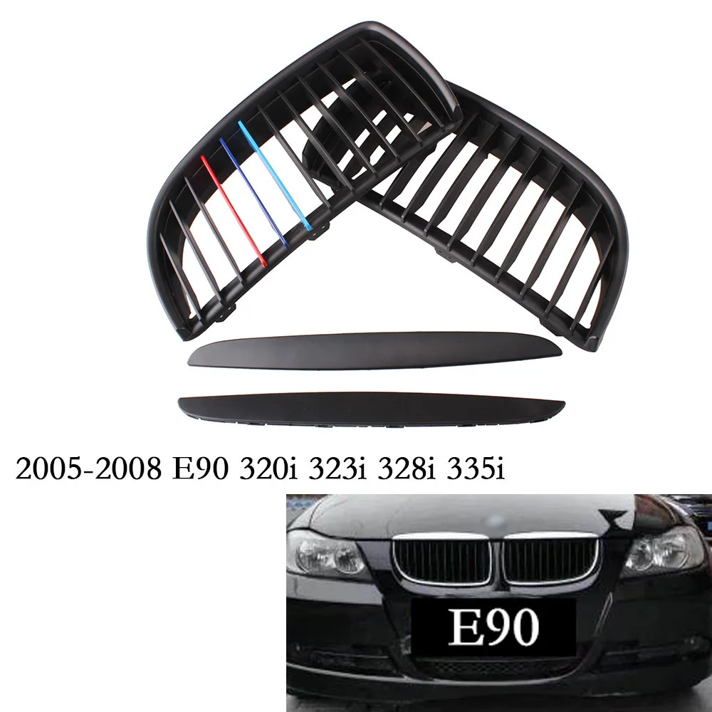 2 шт автомобилей Передняя Решетка передняя ноздри для BMW E90 320i 323i 328i 335i седан