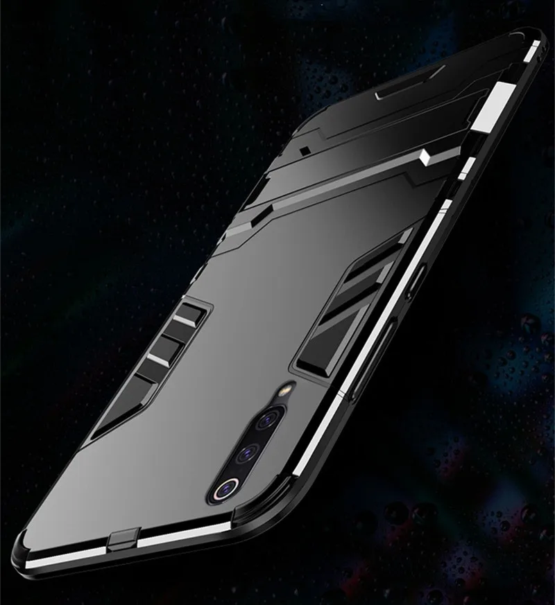 1000 шт. чехол с подставкой для Xiao mi 9 SE mi 8 Lite mi 9T Pro A1 A2 F1 Max 3 mi x 2S Гибридный ТПУ+ Жесткий ПК противоударный чехол