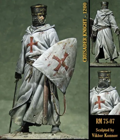Фигурки крестоносцев 75 мм набор моделей бесплатная доставка|historical figures|resin model