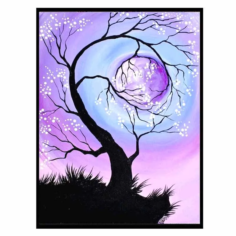 5d алмазная живопись мультяшная полная круглая картина искусственное дерево