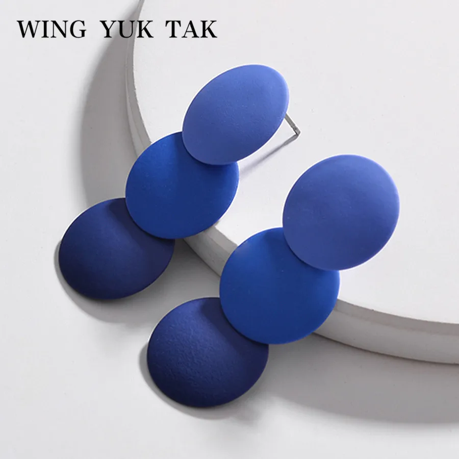 Женские винтажные серьги гвоздики wing yuk tak классические простые круглые