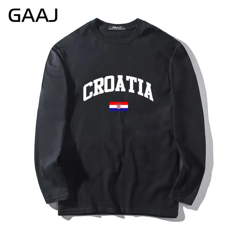 Футболка мужская GAAJ с флагом Хорватии сделай сам Повседневная модная