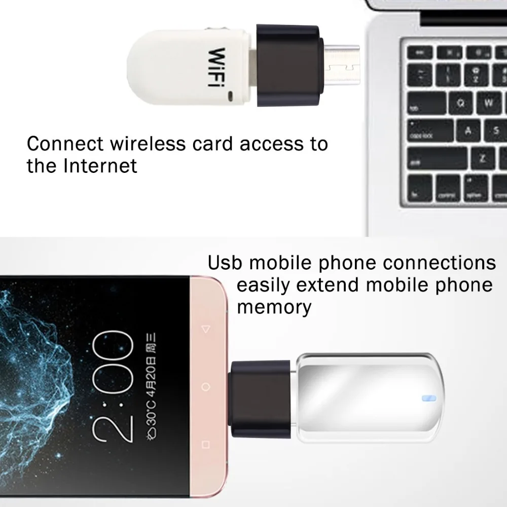 Type-C OTG адаптер USB 2,0 мама к type C OTG дата-адаптер для зарядки
