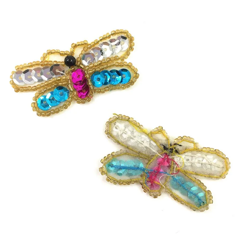 20 шт. вышивка блестками бабочками бусинами искусственными нашивками в виде