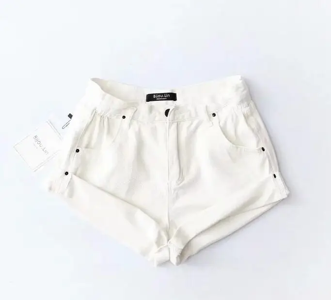 2019 Summer Women Denim Shorts Streetwear High Waist Jeans White Short Trousers | Женская одежда