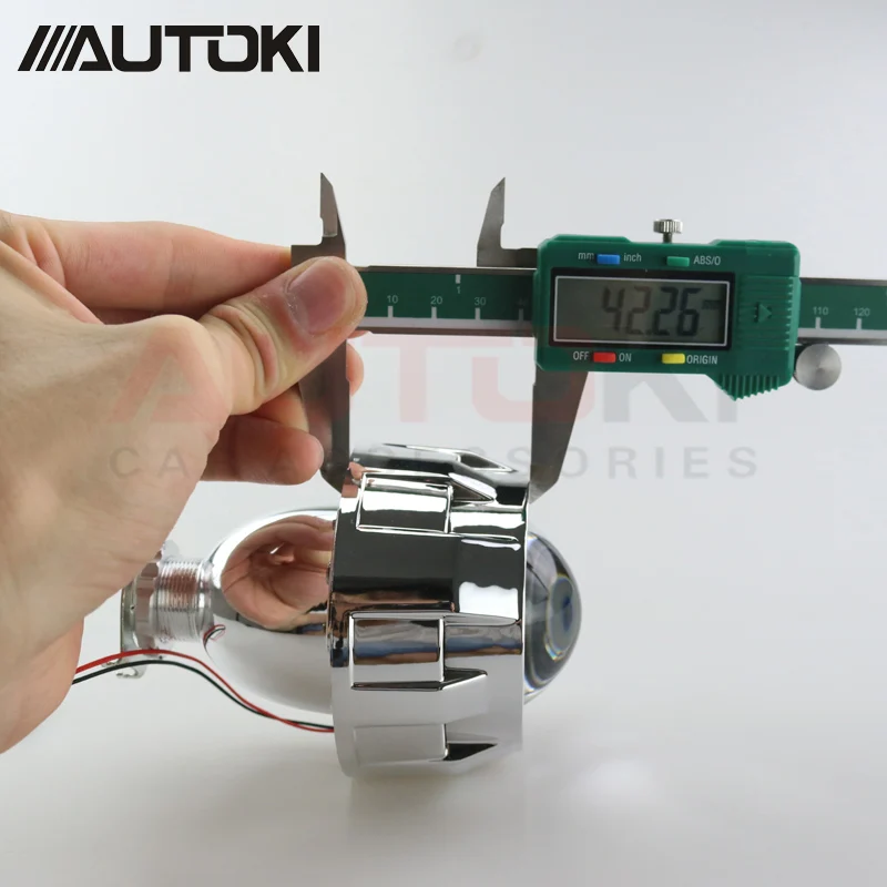 Autoki 2 шт./лот Autoki LHD/RHD 2,0 дюймов мини биксеноновые линзы проектора+ кожух использования H1 ксеноновая лампа для автомобильных фар H1 H4 H7