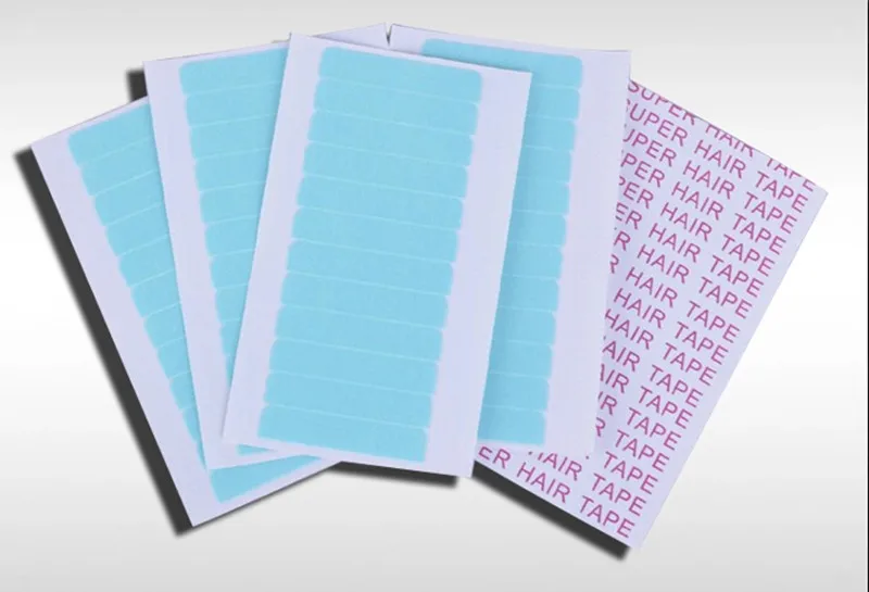 Супер клейкая лента для наращивания волос синего цвета двойная кожи можно