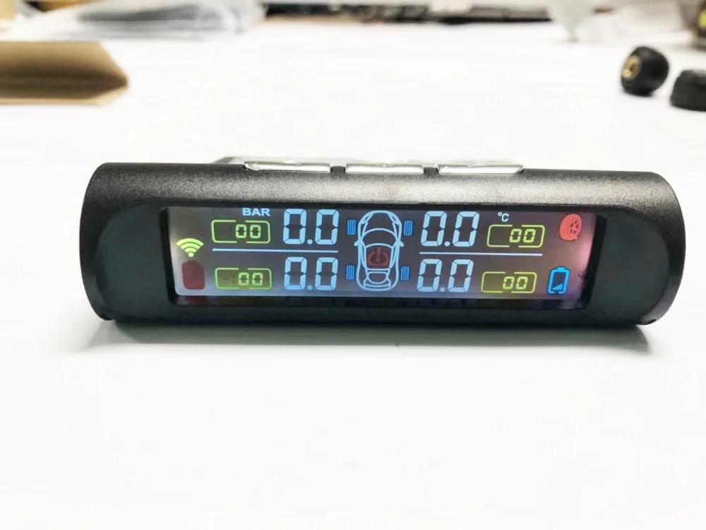 Original Solar Car TPMS Tire Pressure Monitoring System Digital LCD Display Auto Security Alarm Systems with Sensor Promotion | Автомобили
