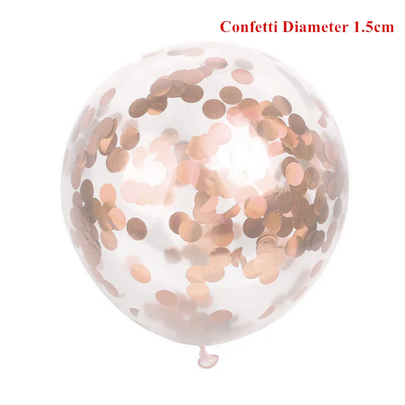 Rose Gold Confetti Latex Balloons Sets Bridal/Baby Shower DIY Love Wedding Decoration Birthday Party Supplies Globos Kids Toys | Дом и сад