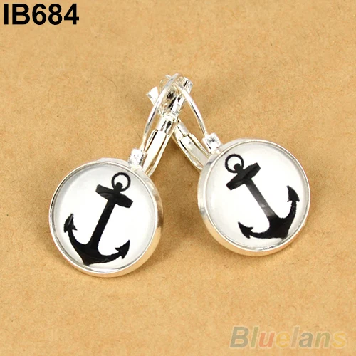 Женские посеребренные серьги гвоздики с французским рычагом|Серьги-гвоздики| |