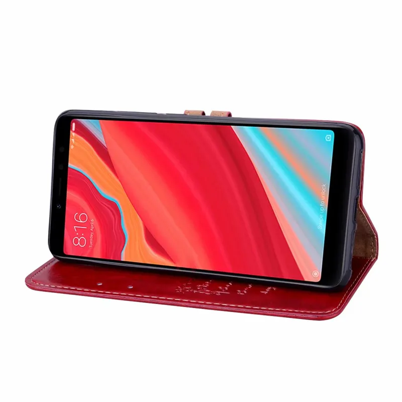 Redmi S2 Holder PU Leather For Xiaomi 6 A1 5X A2 6X Wallet Case Note 5A Pro 5 plus Phone Cover pro 3S | Мобильные телефоны и