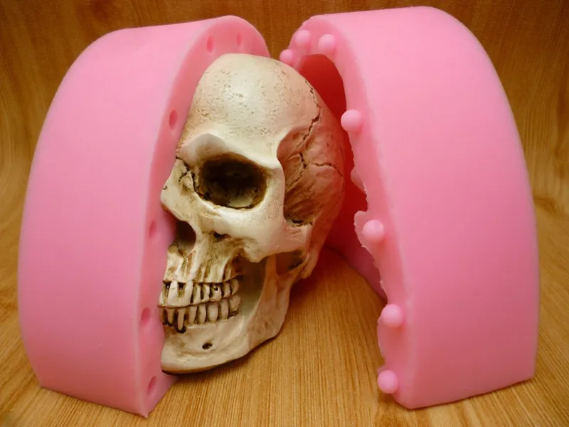 3D Силиконовая форма в виде черепа для украшения тортов на Хэллоуин хлебобулочные