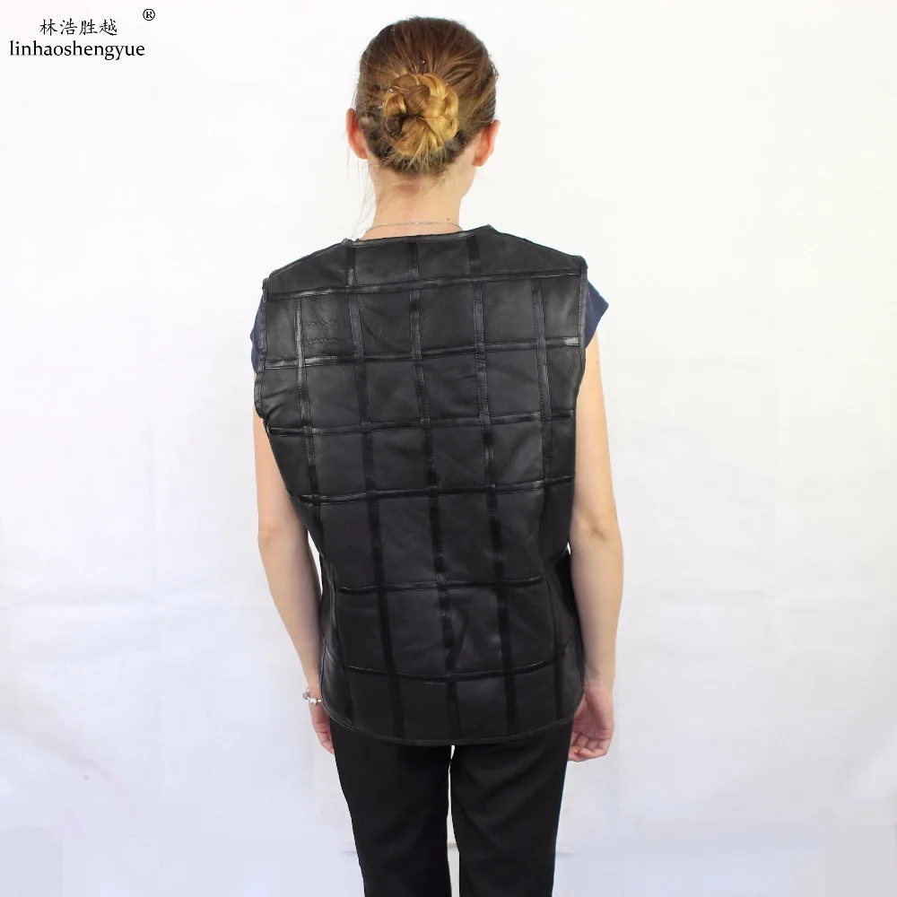 Жилет Linhaoshengyue из натуральной овчины |