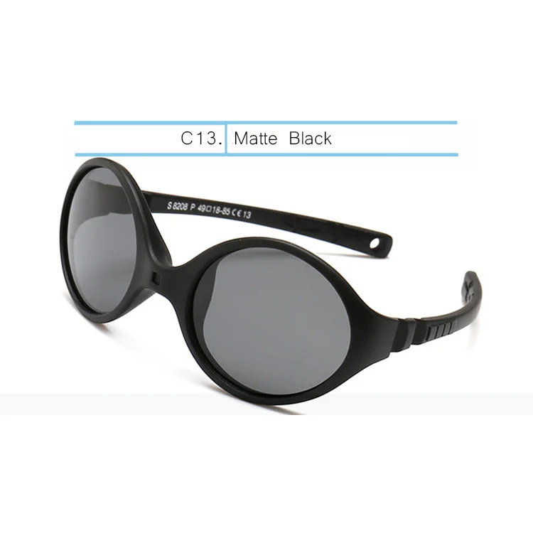 Matte Black IVSTA 0-2 Новорожденные детские солнцезащитные очки маленькие детские солнцезащитные очки для девочек без шарнира небьющиеся резиновые TR90 силиконовая оправа TAC поляризованные линзы - Цвет линз: Matte Black