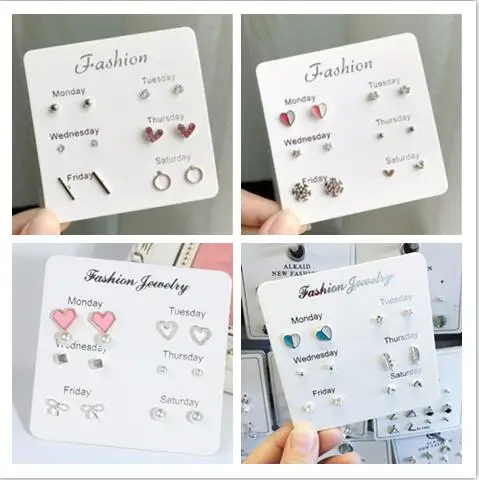 Комплект женских серег с кристаллами и жемчугом в стиле ретро | Украшения