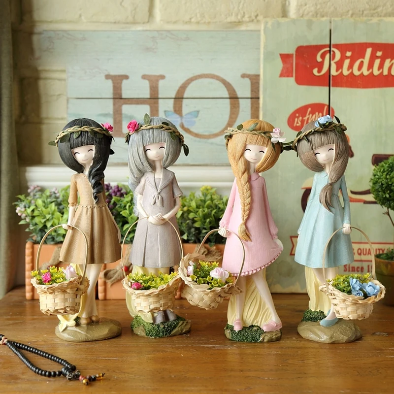 Фигурки ангелов в сельском стиле 2 шт./компл. украшения для дома модные куклы