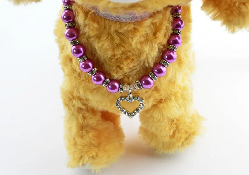 

1000pcs/lot Pet Dog Necklace Jewelry Rhinestone Collar Rhinestones Pendant Dog Necklace Crystal Charm Pendant