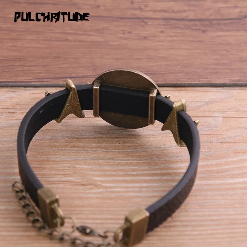 1 шт. 6 цветов браслет из искусственной кожи бронзовая основа в виде морской