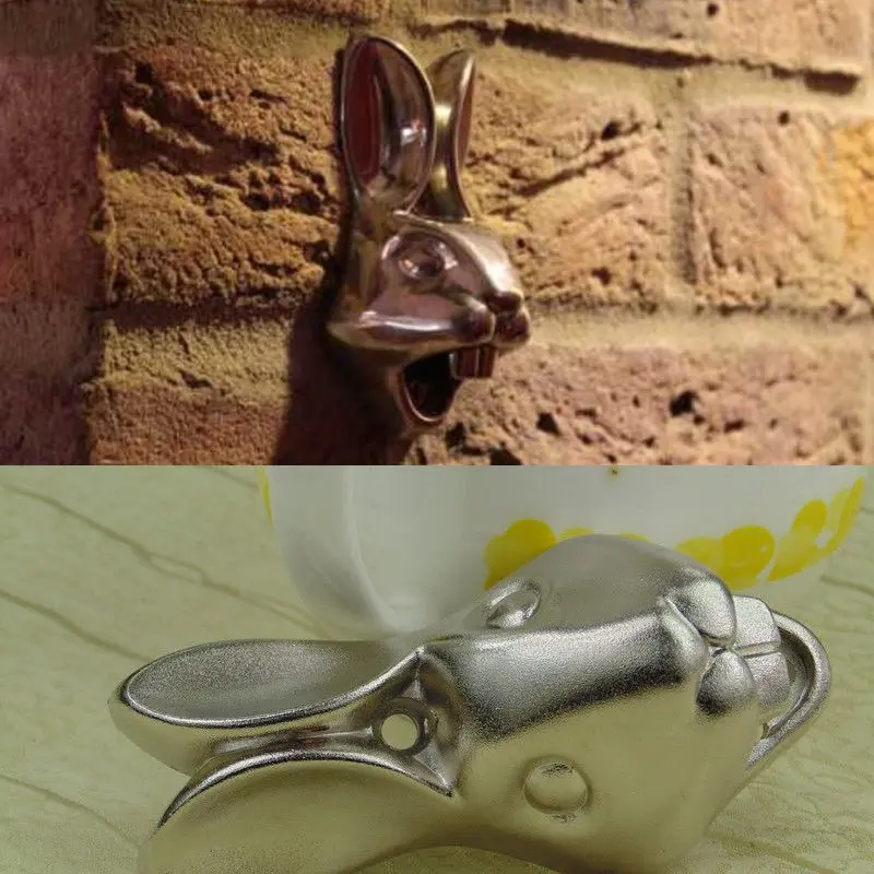 Креативная нержавеющая кроличья железная настенная открывалка для бутылок