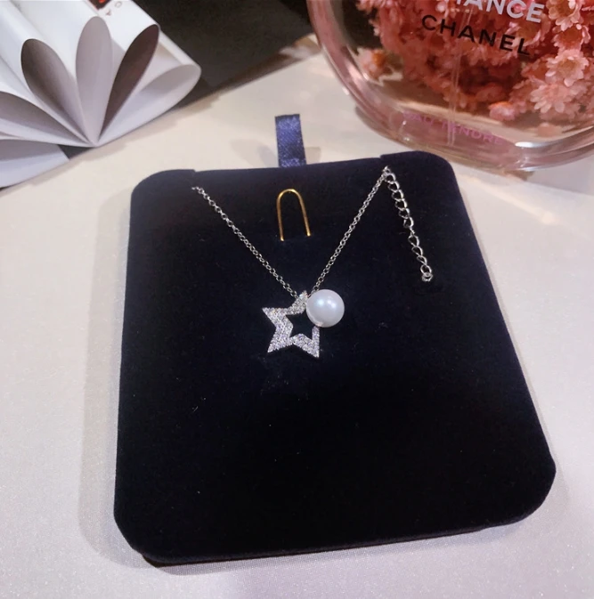 Ожерелье из натурального жемчуга ожерелье серебра 925 пробы с подвеской для