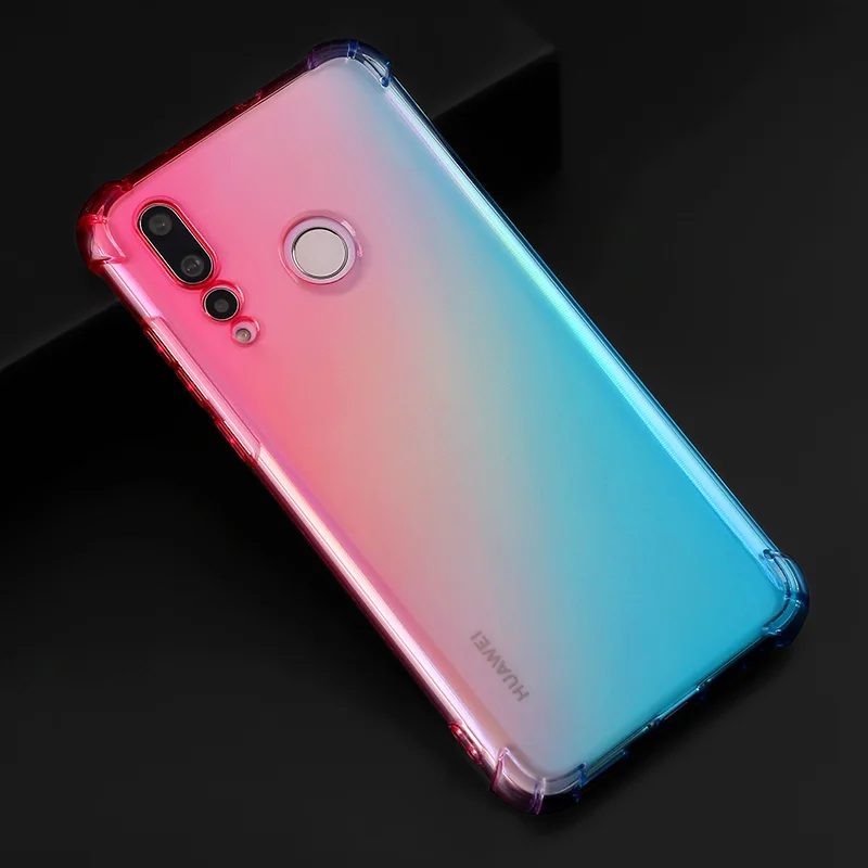 Градиентный телефонный чехол для huawei Y9 Y6 Y7 Prime P Smart Коврики 20 Lite 20X P30 P20 Pro Nova 4 3i Honor V20 8X 8C 8A 7A 7C крышка - Цвет: 2