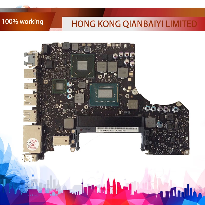 100% рабочая Логическая плата для MacBook Pro 13 &quotA1278 i7 2 7 GHz 4GB Материнская I7 2620-M ранняя