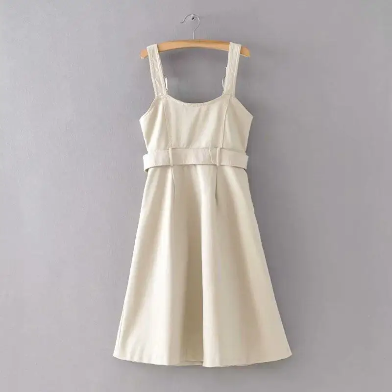 Летнее платье из искусственной кожи женское мини с v образным вырезом