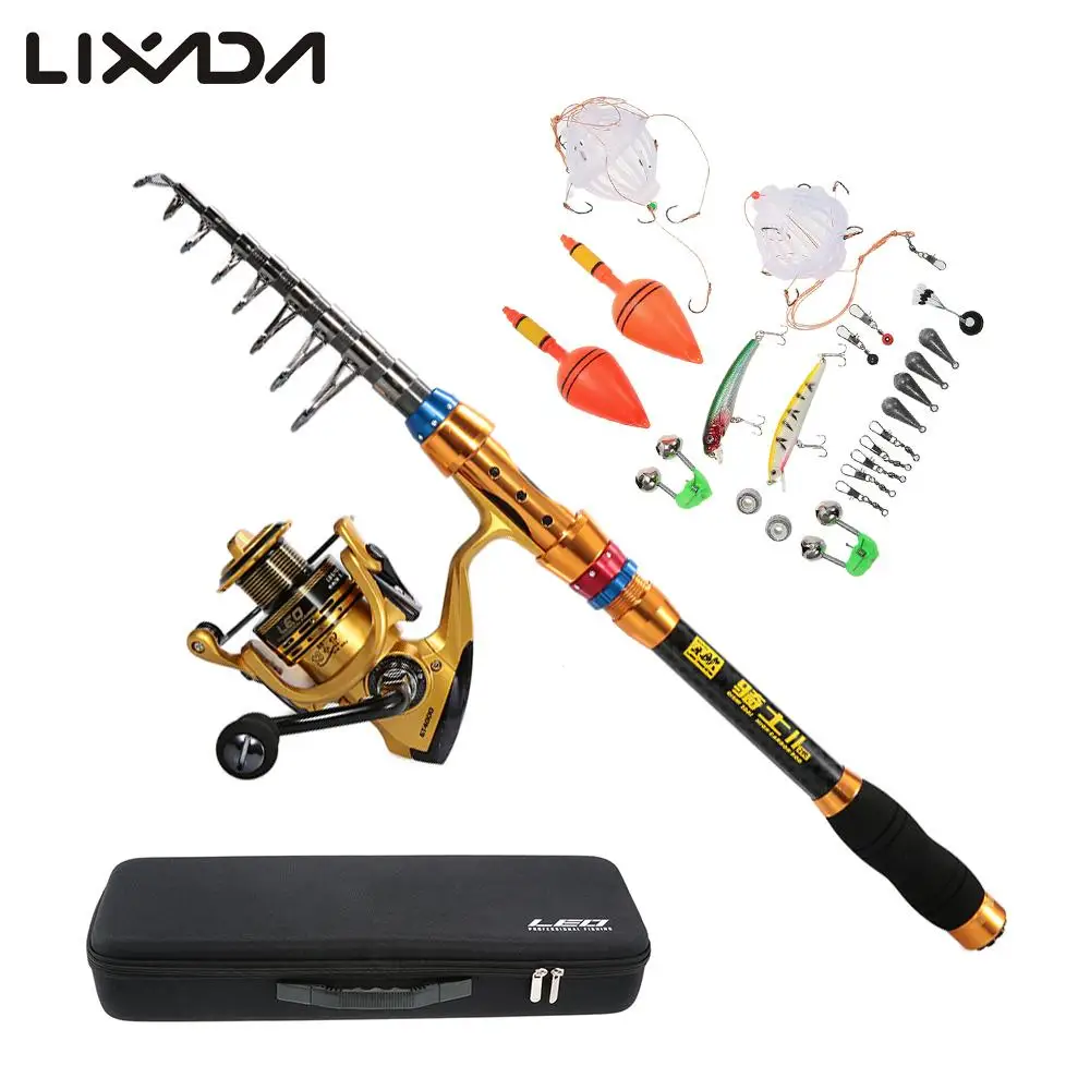 Lixada портативный набор удочек для приманки телескопическая удочка с леской