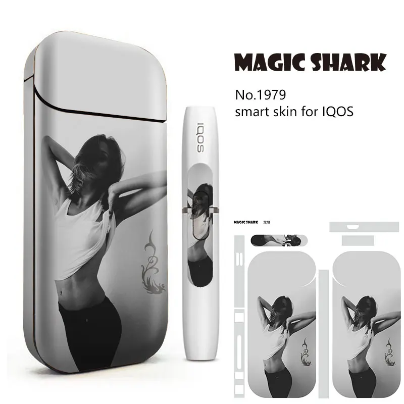 Чехол Magic Shark Super Star простой черный белый сексуальный для девушек пленка наклейка