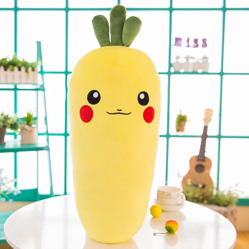 Новая плюшевая морковка игрушки для детей большая полоса подушка кукла девочка