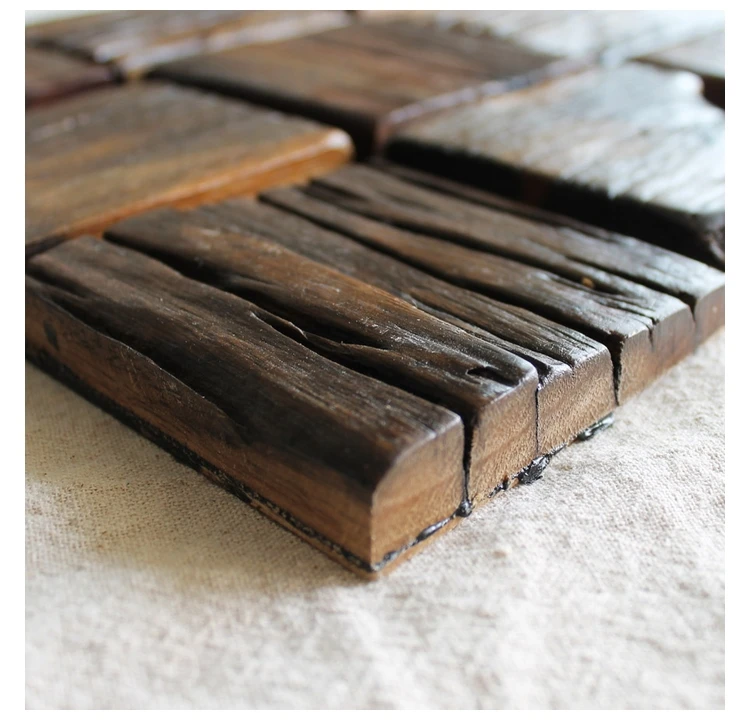 Напольные плитки мозаики естественную текстуру дерева деревянная плитка