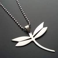 10 stainless steel flying dragonfly charm pendant necklace small insect animal beneficial insect necklace dragonfly girl