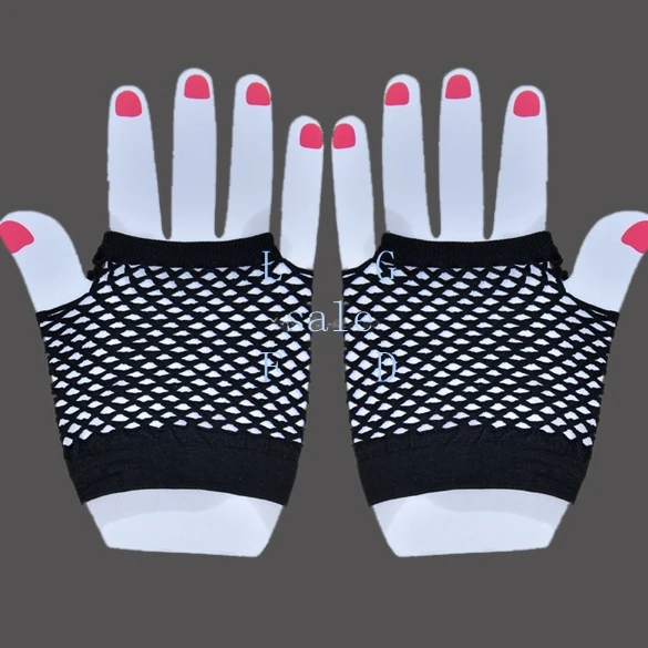 2015 Fashion 1 Pair Nice Sexy Nylon Net Gloves Evening Party Dress Short Driver Black/White | Аксессуары для одежды