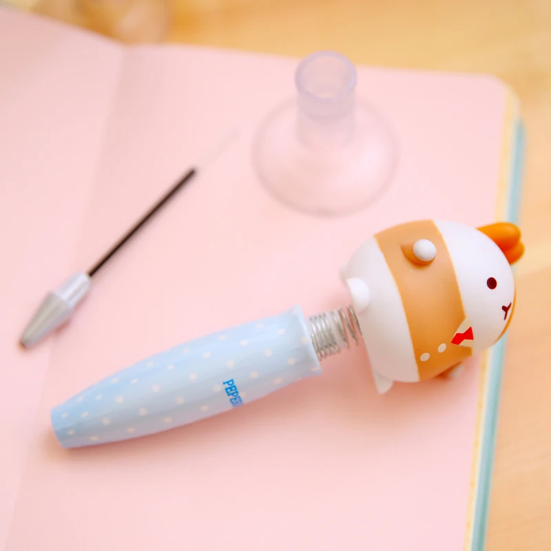 Новинка Корейская мультяшная ручка оригинальная с присоской в виде животного