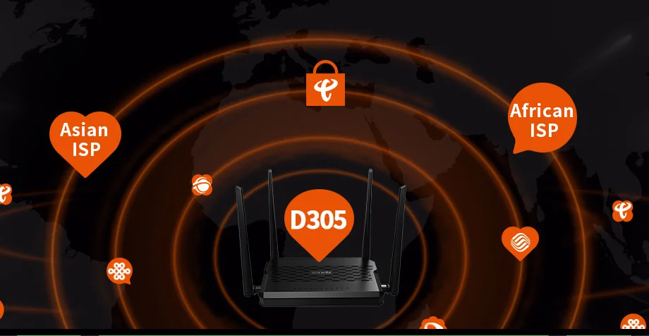 Tenda D305 ADSL2+ модем беспроводной WiFi маршрутизатор 300 Мбит/с пылающий-быстрый и стабильный Adsl 2+ модем маршрутизатор, широкополосный CPE/дистанционное управление