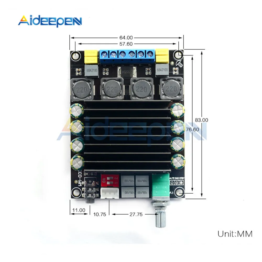 Цифровой аудио усилитель TDA7498 DC 12V 36V плата двухканальный 2*100W 2 0 класса D усилители