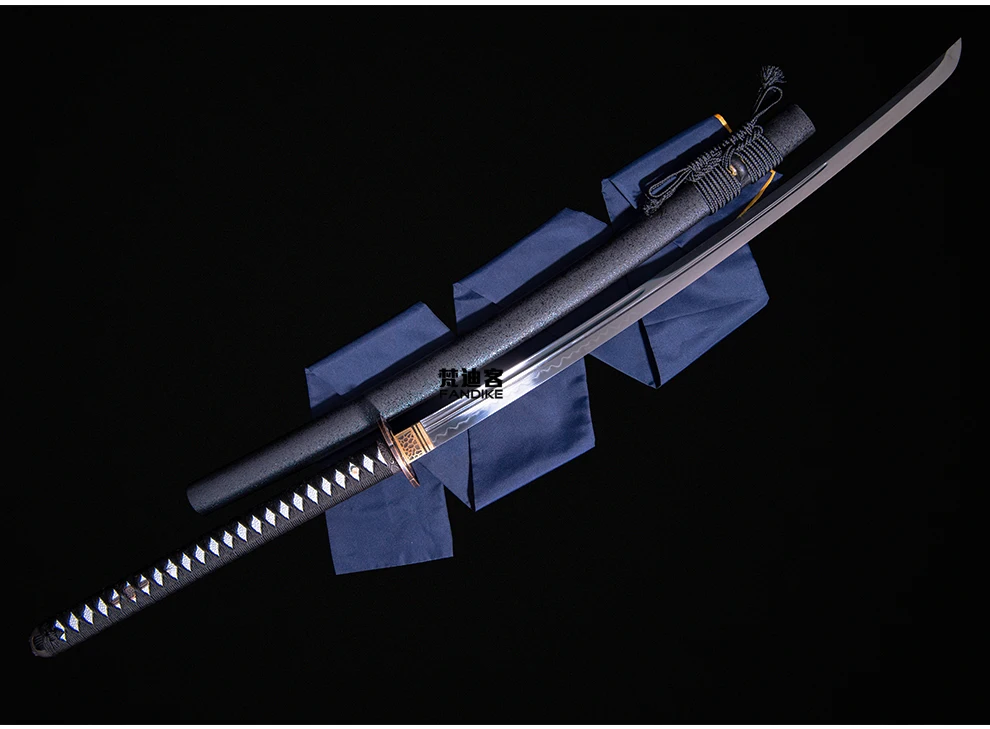 T10 High Carbon Steel Japanese Sword KATANA Full Tang Clay Tempered Blade Sharp Tempered Japanese Katana Samurai Sword Sharp Bla