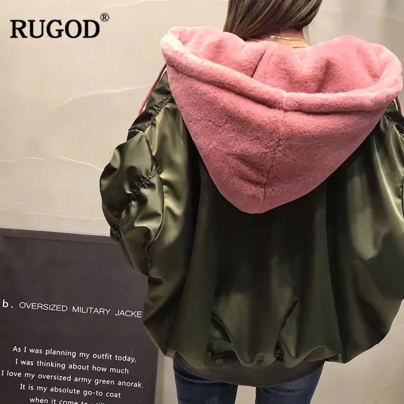 RUGOD модная теплая зимняя одежда женское пальто с длинным рукавом Куртка сплошная