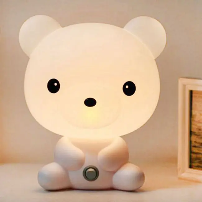 bear Мультяшный Ночной светильник с милой пандой, медведем, настольная лампа, светодиодный детский подарок, лампа для сна для спальни, прикроватный домашний декор, светильник ing - Испускаемый цвет: bear