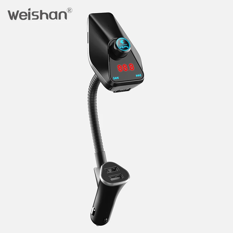 Weishan Новинка 2018 fm передатчик Aux модулятор Bluetooth Handsfree автомобильный комплект аудио