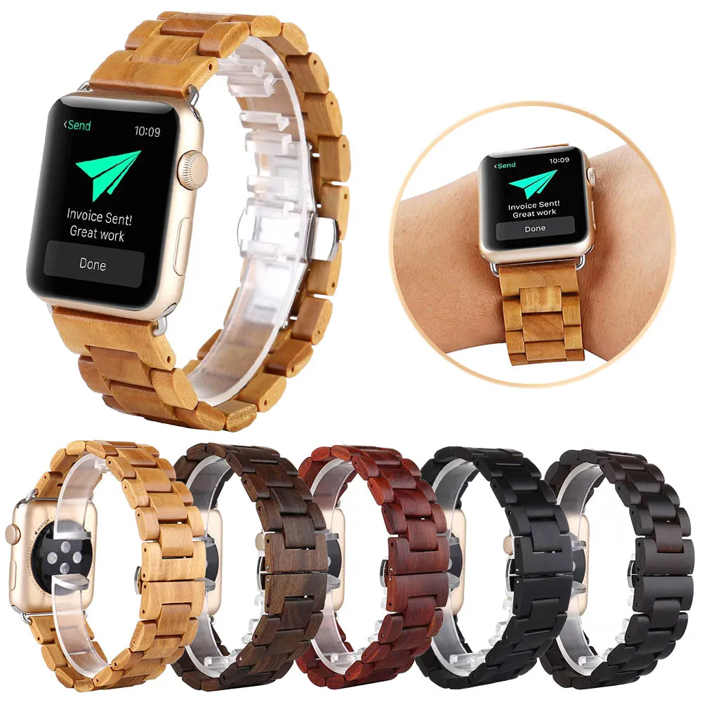 Ремешок под дерево для Apple Watch SE Band Series 6 5 4 3 2 браслет наручных часов 40 мм 44 38/42
