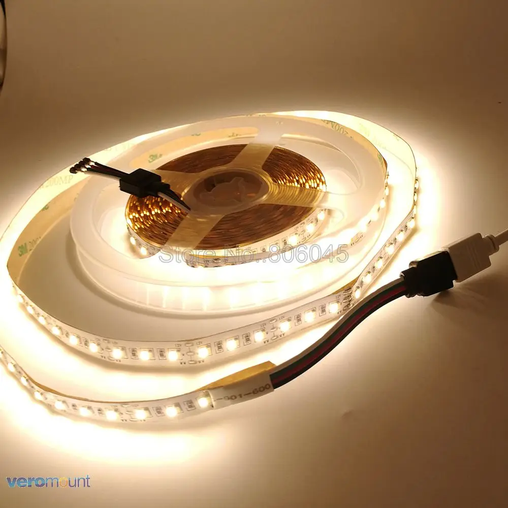 5 м 12 в 3014 SMD Светодиодная лента 216LED/M двойная белая цветная Регулируемая