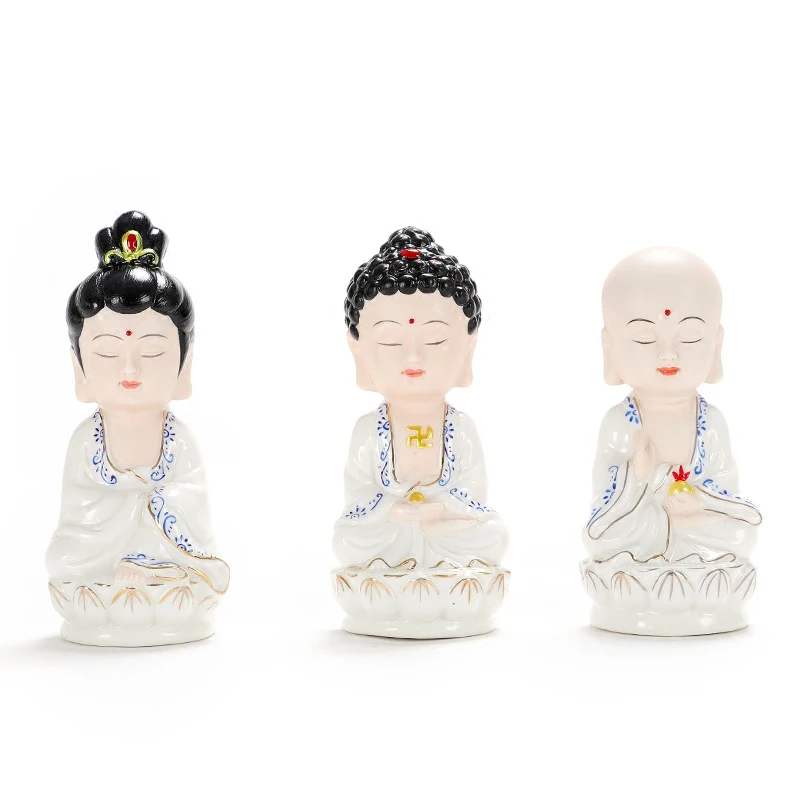 Декоративное украшение для автомобиля Avalokitesvara Bodhisattva керамическое статуя Будды