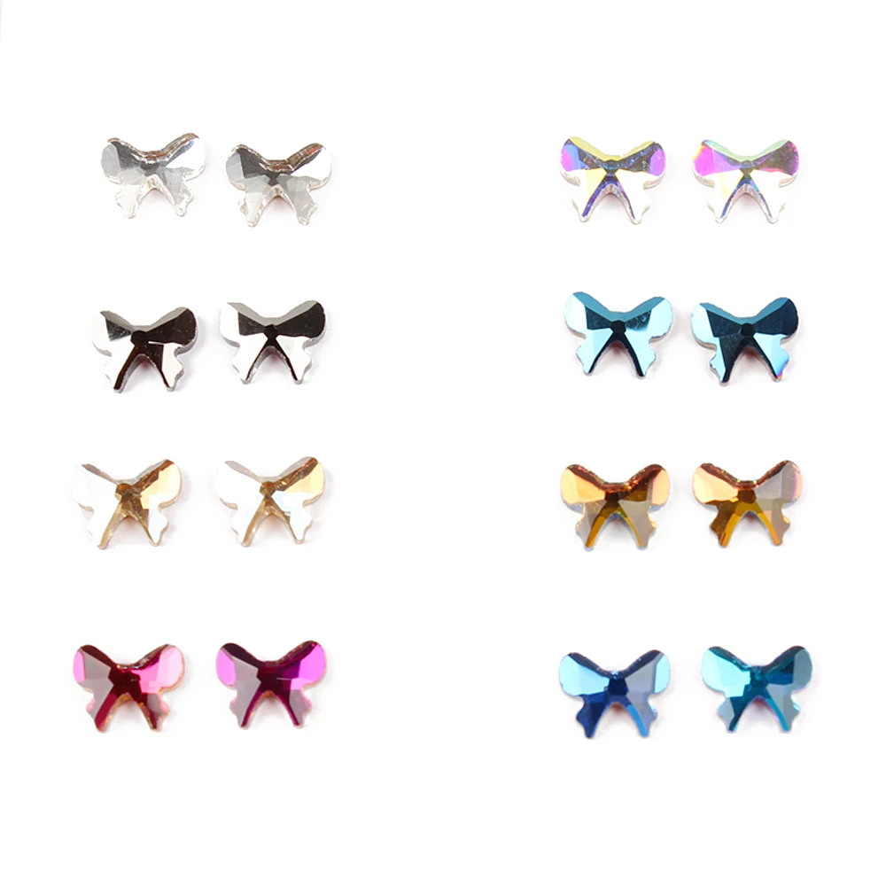 Новое поступление стразы в форме бабочки для дизайна ногтей 30/100 шт./лот 5 5x7 мм