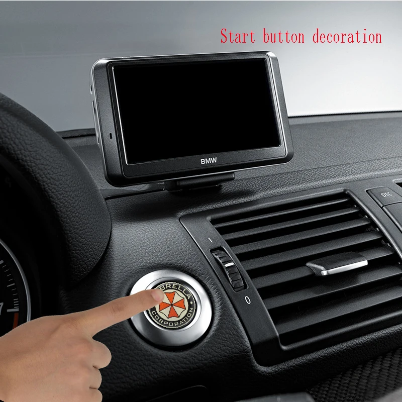 Алюминиевое украшение для автомобиля пусковая кнопка декоративная наклейка