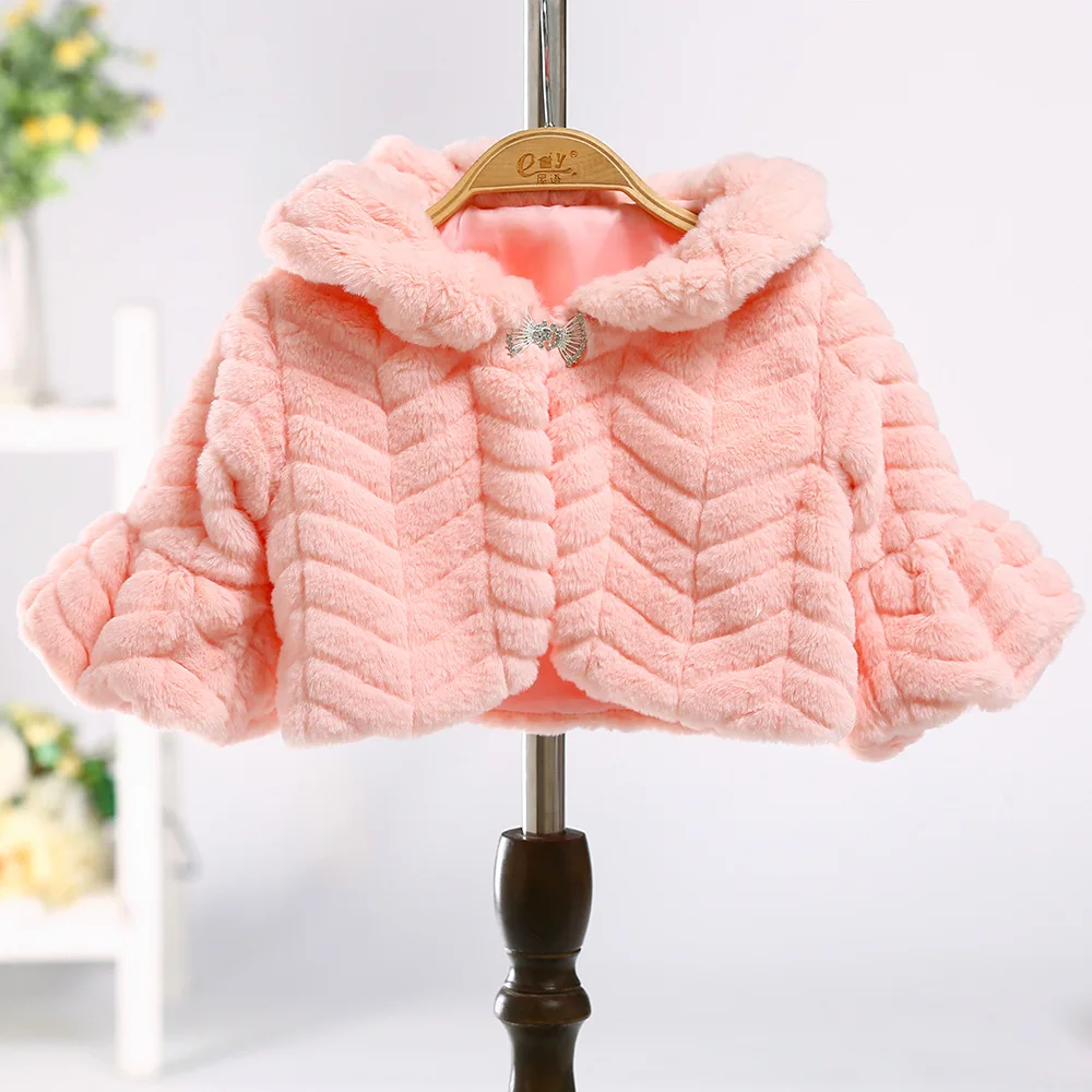 2019 Spring Autumn Jacket For Girls Fur Coat Kids Warm Outerwear Shawl Cape Children Clothes | Детская одежда и обувь