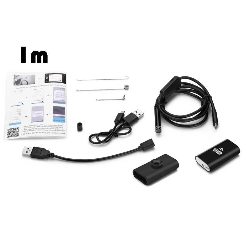 Antscope HD720P 8 мм 2MP 1 м 8LED Жесткий гибкий Змеиный USB wifi Android IOS эндоскоп камера Iphone Borecope