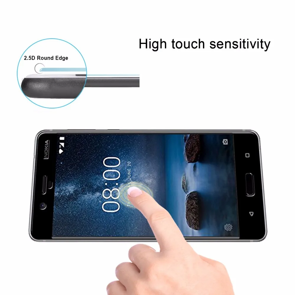 Для Nokia8 9H полное покрытие экрана стеклянная пленка для Nokia 8 защита 3D Покрытие