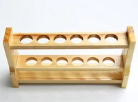 wooden test tube rack 6 hole diameter 22mm and pins solid wood