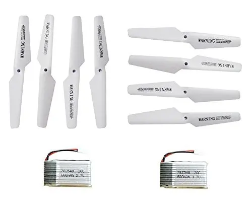 EBOYU Syma X5C X5 X5C-1 3.7V 600mAh 20C Lipo Battery + Main Blades Propellers